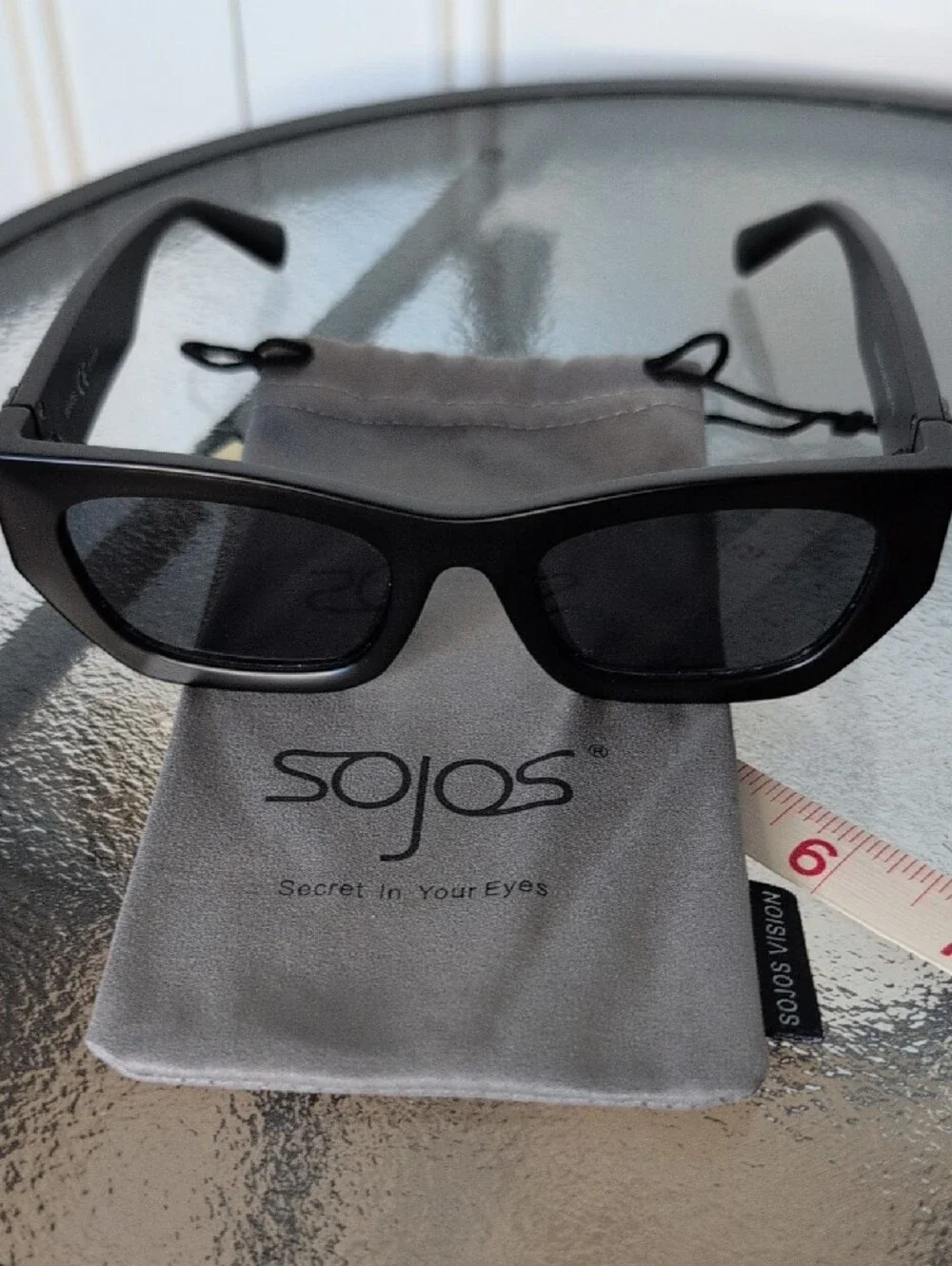 Sojo's  Black Thick Frame Sunglasses New